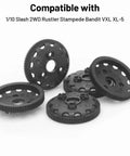 Five black nylon gears 48P 86T Spur Gear Set For One Tenth Slash 2WD RC Cars Rustler Stampede Bandit VXL XL Upgrade Kit