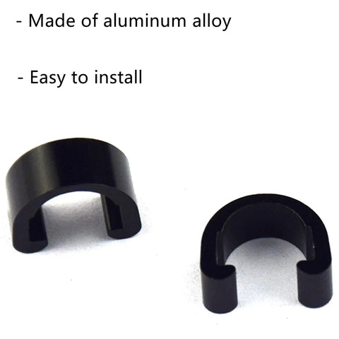 12 Pack Aluminum Alloy Bicycle Cable Clamps And C Clips For Housing And Hose Guides Brakes Derailleurs And Shifters