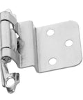 Flush Mount Concealed Cabinet Hinge with Soft Close Damper for Quiet Doors showing metal construction and mounting holes