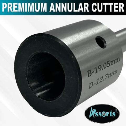 Half Inch Shank Tool Steel Holder With Lock Screw For 19 mm Rota Broaches, Hard And Ground, Overall Length 75 Mm, close-up view