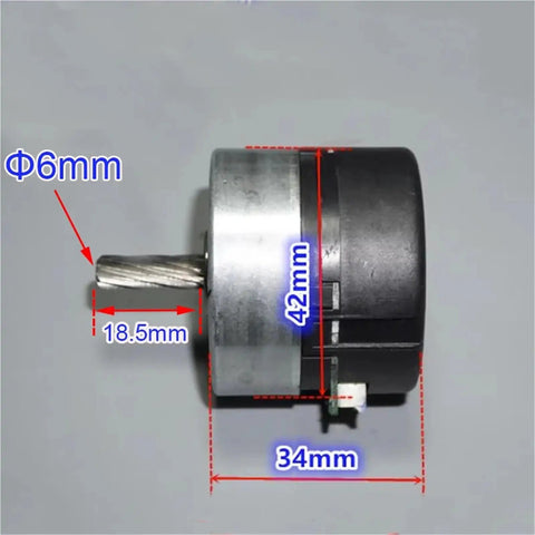 Brushless Servo Motor With Built In Drive, 9V To 24V Power, PWM Speed Control, And 100 Line Encoder side view with dimensions