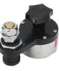 Heavy Duty Magnetic Welding Ground Clamp With Cool Quick Release Off Switch Spring Copper Insulation For Fast And Secure Workpiece Connection on Any MIG Arc Stick Spot Welding Machine Setup, close-up view of switch and connection details.