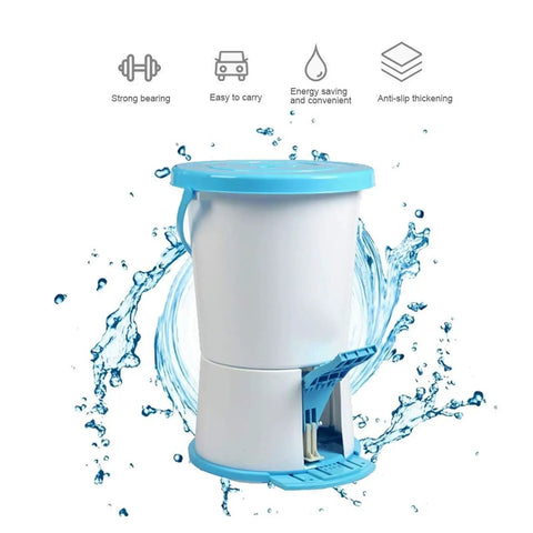 Hassle Free Foot Treadle Washer Offering 14 Liter Capacity For Gentle Delicates And Daily Clothes Nifty Blue Compact Frame with foot pump.