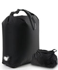 Travel Compression Laundry Bag No Pump Needed Vacuum Space Saver For Dirty Clothes, black waterproof, large and small bags