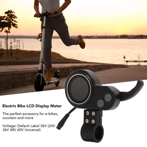 2 in 1 Digital Speedometer for Electric Scooters With Finger Throttle High Visibility LCD, Real Time Speed, Battery Level, Mileage, Gear Indicator and Fault Codes, Your Go To Upgrade for Commuters, Urban Riders, and Students