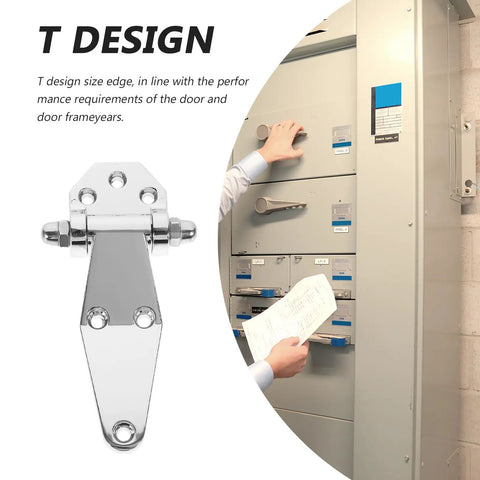Heavy Duty T Type Door Hinges For Industrial Enclosures And Equipment next to metal cabinet in use