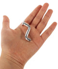 Heavy Duty Metal Pallet Rack Drop Pin Safety Clips for Shelving Systems in hand for scale