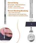 All In One Leather Rivet Kit With 480 Sets Double Cap Tubular Metal Studs and Setting Tool Detail