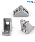 Durable Black Anodized 20 Set Corner Bracket Pro Kit For 2020 And 2040 Aluminum Extrusion With Bracket Gussets M5 Sliding T Nuts