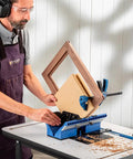 Deluxe Spline Jig For Boxes And Frames Pro Grade Router Table And Table Saw Compatible in use for 45-degree spline cuts