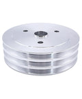 Beefy Chrome Polished Aluminum 3 Groove Crank Pulley Kit for Small Block Chevy SBC 265 283 305 327 350 383 400