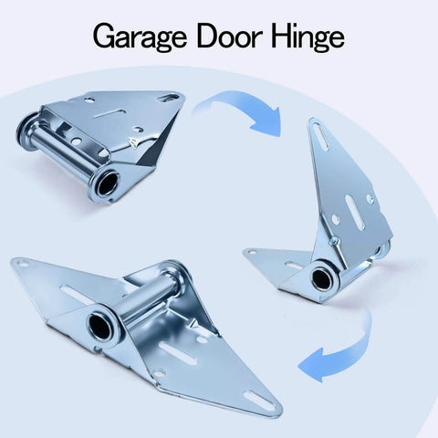 2 Pack Heavy Duty Hinges For Garage Doors 14G Galvanized Steel For Residential Doors Rust Resistant Easy DIY Install
