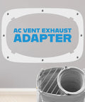 Do It Yourself AC Vent Hose Adapter Plate For Windows And Sliding Doors, showing adapter and dual hose connection