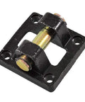 Heavy Duty 14mm Pin Pneumatic Cylinder Rod Pivot Clevis Mounting Bracket With 4 Bolt Holes For Cylinder Systems Industrial Grade Mounting Plate Reliable 4 Bolt Pattern Built To Last For Actuators, black metal 74x74x33mm
