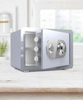 Waterproof Home Safe Box With Mechanical Password Lock Boss Level Security Fireproof Safebox 35x25x25 Cm shown with open door on table