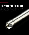 Pro Grade HSS Two Flute Corner Rounding End Mill Cutter With Straight Shank For Mold Milling Radius close-up view