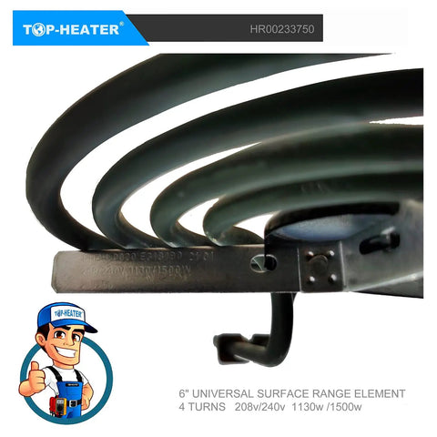 6 Inch Electric Range Burner Element Replacement Kit For MP15YA MP22YA Stovetops Fits Whirlpool Norge Hardwick Kenmore Maytag 1 Pack Includes Replacement Burner Unit For Quick Install And Solid Heat