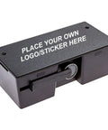 Easy Install Mechanical Door Chime No Battery Or Wiring Needed, black rectangular unit with customizable top surface.