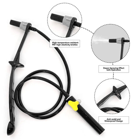 Espresso Machine Steam Wand Cleaning Brush With 36 Inch Silicone Hose And Spoon End For Pro Baristas, Deep Steam Cleaning