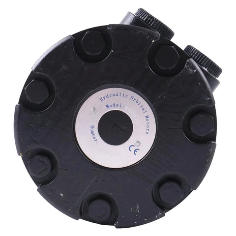 Heavy Duty Hydraulic Motor Replacement Compatible With White Drive 505 Series round motor top view showing bolts and label