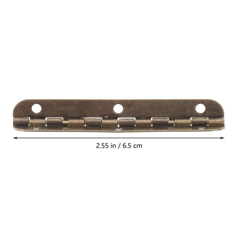 Heavy Duty Antique Small Box Hinges Pack Of Twelve With Six Hole Long Flush Cabinet Hinges For Jewelry Boxes DIY Storage And Wooden Cabinet Projects