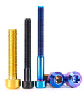 Aviation Grade Titanium Cone Head Screws Torx Anti Theft 4 Pack M4 M5 M6 M8 Burnt Blue CNC Machined in various colors