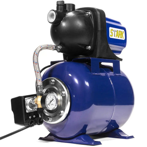 One Point Six HP Shallow Well Pump Booster System With Tank For Home Garden Lawn Farm Irrigation Beefed Up 1000 GPH 1200W Jet Pump