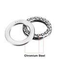 Three 51107 thrust ball bearings, 35x52x12 mm, chromium steel, single-row