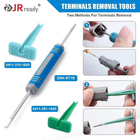 DT Deutsch Connector Kit For Auto Wiring With 2 3 4 6 8 12 Pin Plugs Size 16 Solid Contacts For 16-20AWG Includes Crimp Tool And Pin Removal Tool Waterproof Automotive Electrical Connectors 355-Piece Set terminal removal tools
