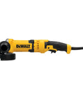 Beefy 13 Amp Angle Grinder With Dust Ejection System Four And A Half Inch To Five Inch Guard Compatibility Trigger Switch side view