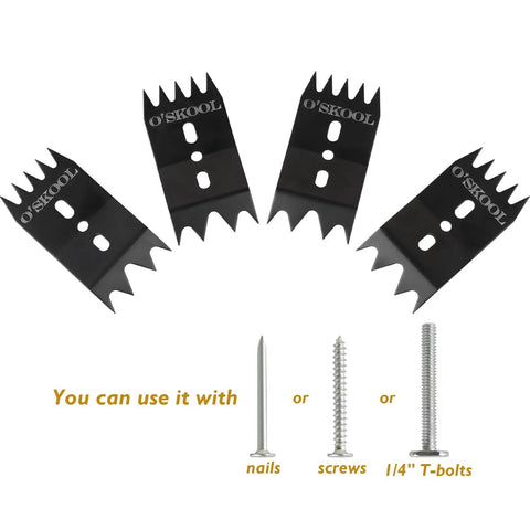 4 Piece Slab Clamping Dogs Set For Woodworking And CNC Slab Flattening Dogs With 2 Designs And 4/5 Pointed Teeth Secure Workpieces