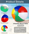 Inflatable Beach Balls And Neon Sunglasses Set For Pool Party Favors 48 Pack Includes 24 Beach Balls And 24 Sunglasses Adults Summer Water Fun Toys Beach Park Backyard Party Supplies; colorful beach ball 24 pieces