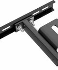 Heavy Duty Headboard Brackets For Metal Bed Frame Adjustable Mounting Hardware With Footboard Extension Kit Universal Fit Twin Full Queen King Matte Black angled view with bolts and steel design.