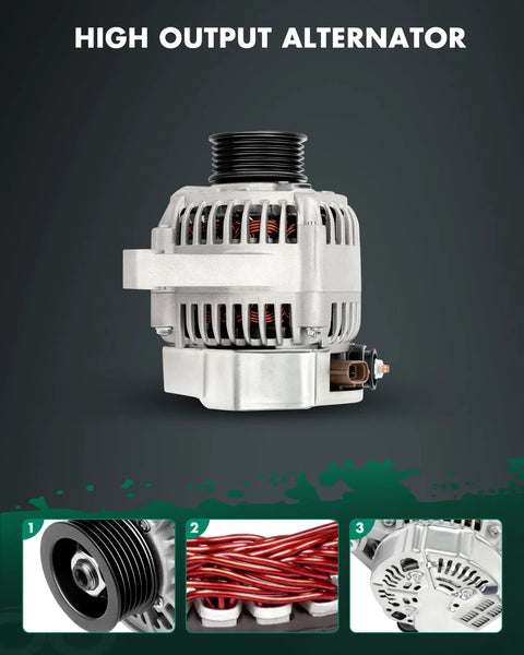 80 Amp 12 Volt Alternator Replacement For Lexus ES300 3.0L 1997 To 2001 Camry 3.0L 2000 To 2001 And Solara 3.0L 2000 To 2003