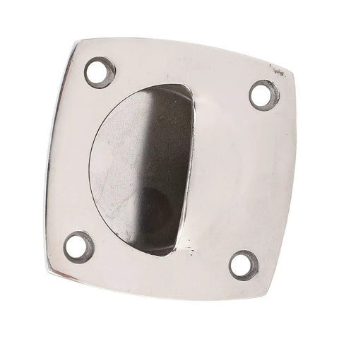 Badass Marine Grade Solid Stainless Steel Flush Pull Handle Rust Proof Cabinet Hardware Minimalist Square Design For Boats Cabins Decks And Kitchen Cabinetry