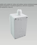 Side view of Outdoor IP67 Waterproof Emergency Stop Button With Enclosed Box 660V 10A for industrial safety