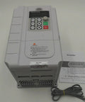 AC 380V 5.5KW Variable Frequency Drive VFD Inverter For 3-Phase Motors, Speed Controller, Frequency Converter, Industrial Motor Control, Beefed-Up Inverter front view with keypad
