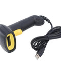 Wired Handheld Bar Code Scanner With High Resolution CMOS Image Sensor, USB Plug And Play, Sturdy ABS Build, coiled USB cable visible