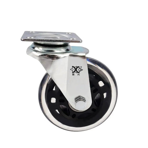 5 Pack 3 Inch PU Polyurethane Transparent Stem Casters For Office Furniture Smooth Swivel Wheels For Chairs Desks And Cabinets