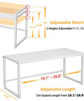 Beefy Expandable Heavy Duty Metal Storage Shelves With 150 Pound Capacity Adjustable Length And Height Fits Kitchen Garage Pantry And Warehouse Storage Rack Organizer For Pots Pans Microwave Small Appliances White, white metal shelf adjustable 11.1-16 in high and 18.1-28.8 in long
