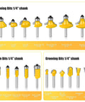 Badass 35 Piece Router Bit Set Offering Rock Solid Quarter Inch Shank Construction Premium Tungsten Carbide Tips For Smooth Woodworking Cutting Tasks And Heavy Duty Milling Jobs featuring edging, trim, and grooving bits.