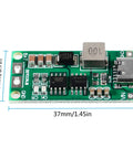 Plug And Play Duo Pack Of Solid Type C Bms Boards Offering 3s 4a Charge Rates With Integrated Step Up Boost Circuits, 37mm x 18mm size.