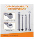 Jeep Wrangler JK Adjustable Control Arms Full Set For 0 To 6 Inch Lift Fits 2007 Through 2018 Models Arm And Bushing Kit display.