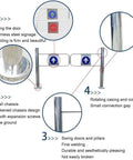 Hella Durable Automatic Closing Double Door Swing Gate For Busy Factories And Supermarkets Featuring Waterproof Easy Clean Steel Build, detailed installation guide.