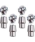 Pro Grade 5/8 Inch 18 Thread Heim Joint Rod End Kit with four precision silver metal ball joints for smooth movement.