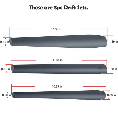 Pro Grade Drift Set For Forging And Knifemaking 3 Pc Kit With Tomahawk Axe And Mouse Hammer Drifts dimensions and sizes