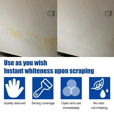 Fast Drying Wall Repair Paste For Cracks And Holes, Multi Function Drywall Patch Kit shown applying on wall with smooth finish