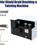 Heavy Duty Three Brush Wire Twisting Machine For Efficient Cable Separating And Untwisting Works showing before and after brushing results.