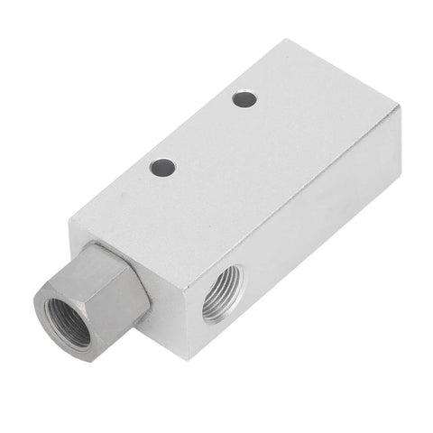Heavy Duty Pneumatic Vacuum Generator And Air Operated Ejector Pump Featuring Solid Aluminum Frame For Machine Tool Shops Delivers Deep Suction Power Zero Leak Valves And Smooth Operation For No Sweat Setup On Busy Floors, showing aluminum valve block.