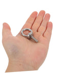 Heavy Duty Stainless Steel Eye Bolt M6x20 With Closed Ring For Machinery And Concrete Anchors, weatherproof marine grade in hand